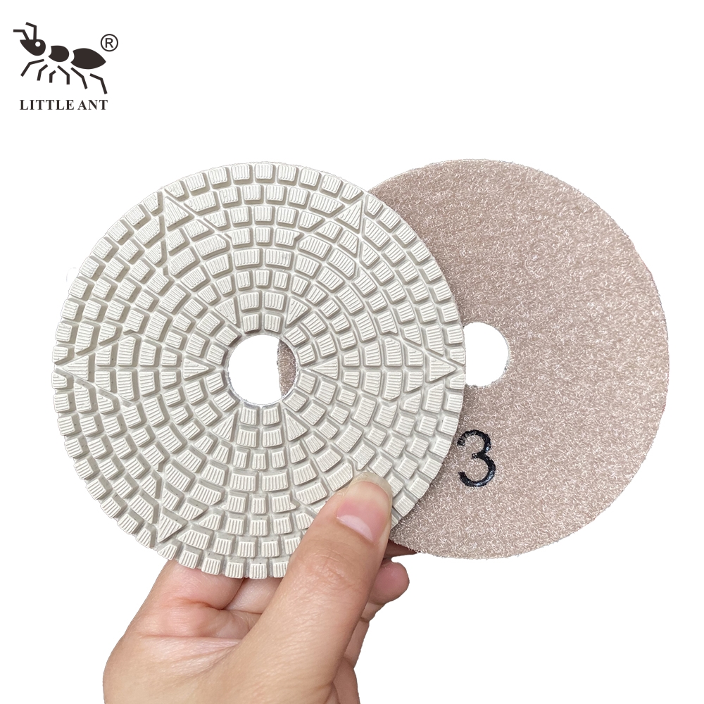 Kleine Ameise 3-Schritte- und 5-Schritte Super Flexible Diamant Nasspads Scharfe Polieren schöner Glanz für Steinmarmorgranit