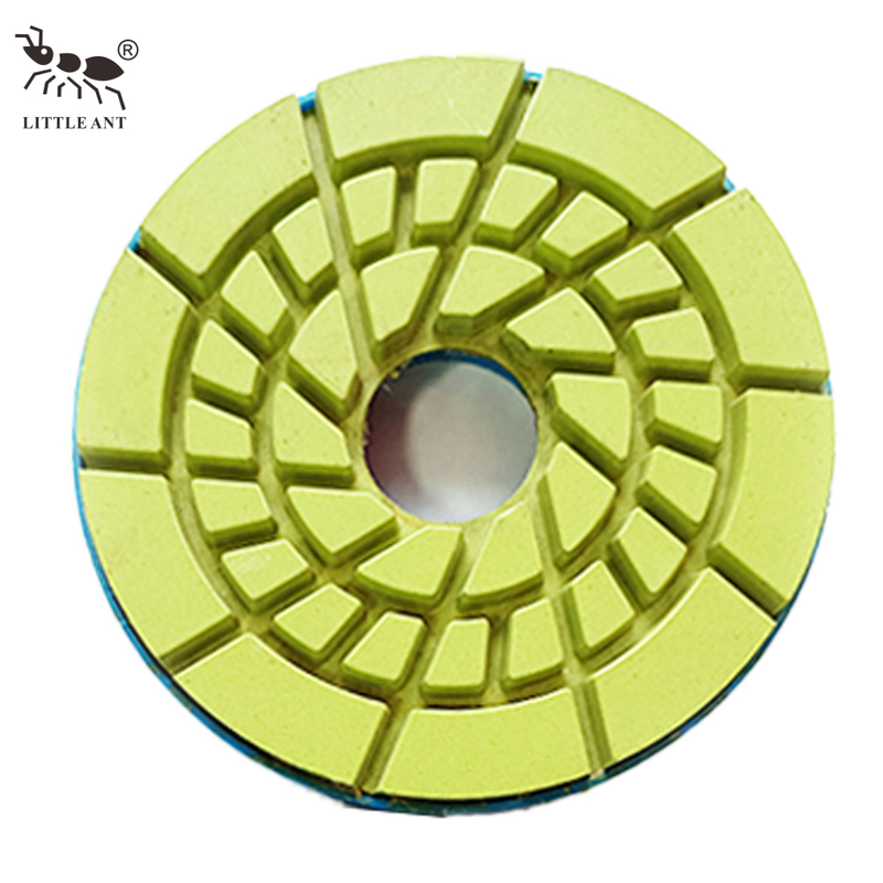 Kleine Ameise 5 "125 mm Schnecke Schloss Harzbodenpolierkissen mit PVC -Backing Nass verwenden 5 Zoll Granit Marmor Terrazzo Quarz