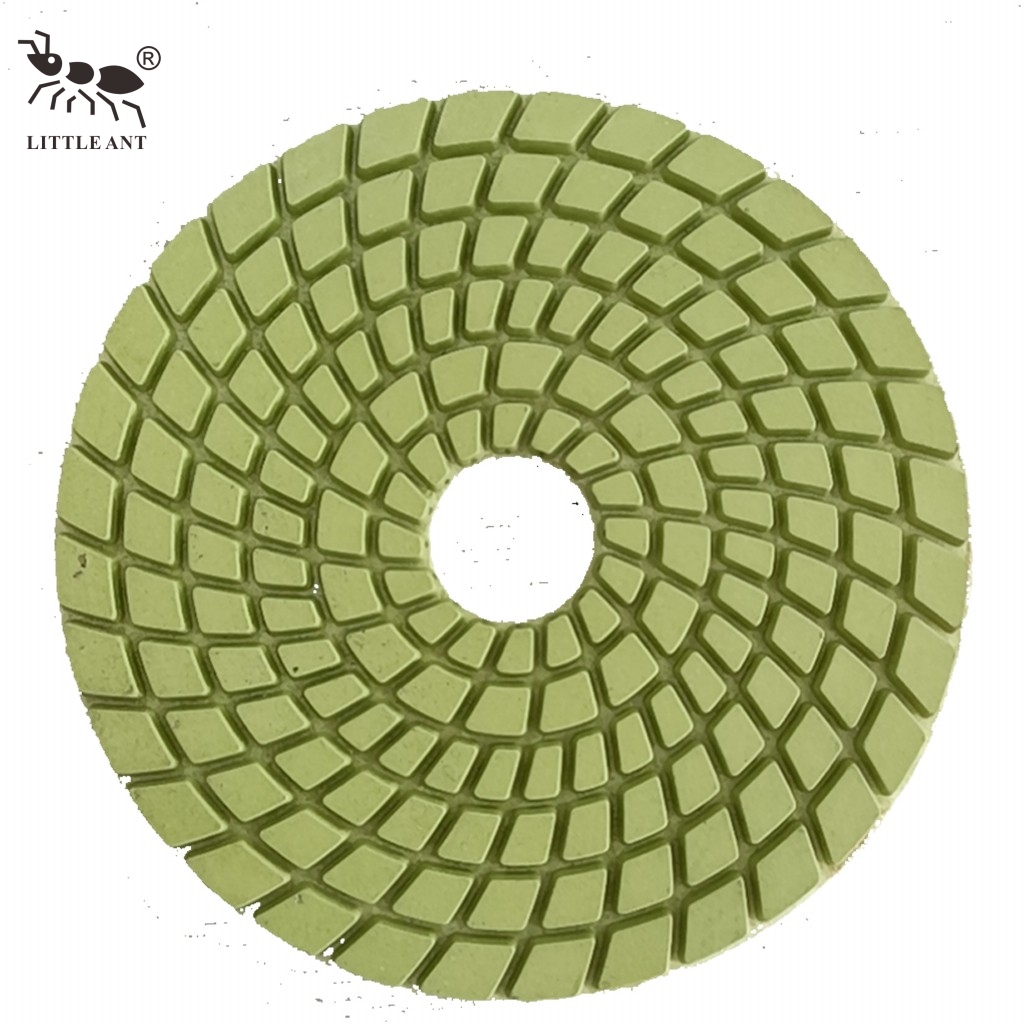Kleine Ameise 3inch 4inch 7inch Diamant Spirl Nasse Harz Polierkissen wahre Farbe für Betonstein Granit Quarz Terrazzo Gegentop