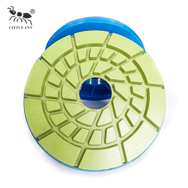 Kleine Ameise 5 "125 mm Schnecke Schloss Harzbodenpolierkissen mit PVC -Backing Nass verwenden 5 Zoll Granit Marmor Terrazzo Quarz