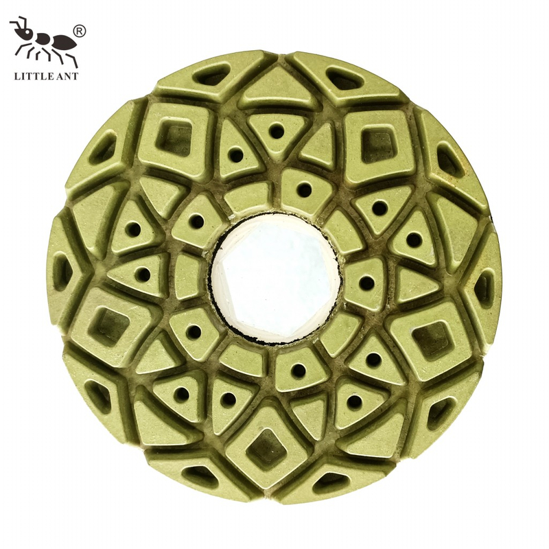Little Ameisenschneckenschloss 5 Zoll 125 mm Harzkantenpolierkissen mit PVC -Backer Granit Marmor Terrazzo Quarz