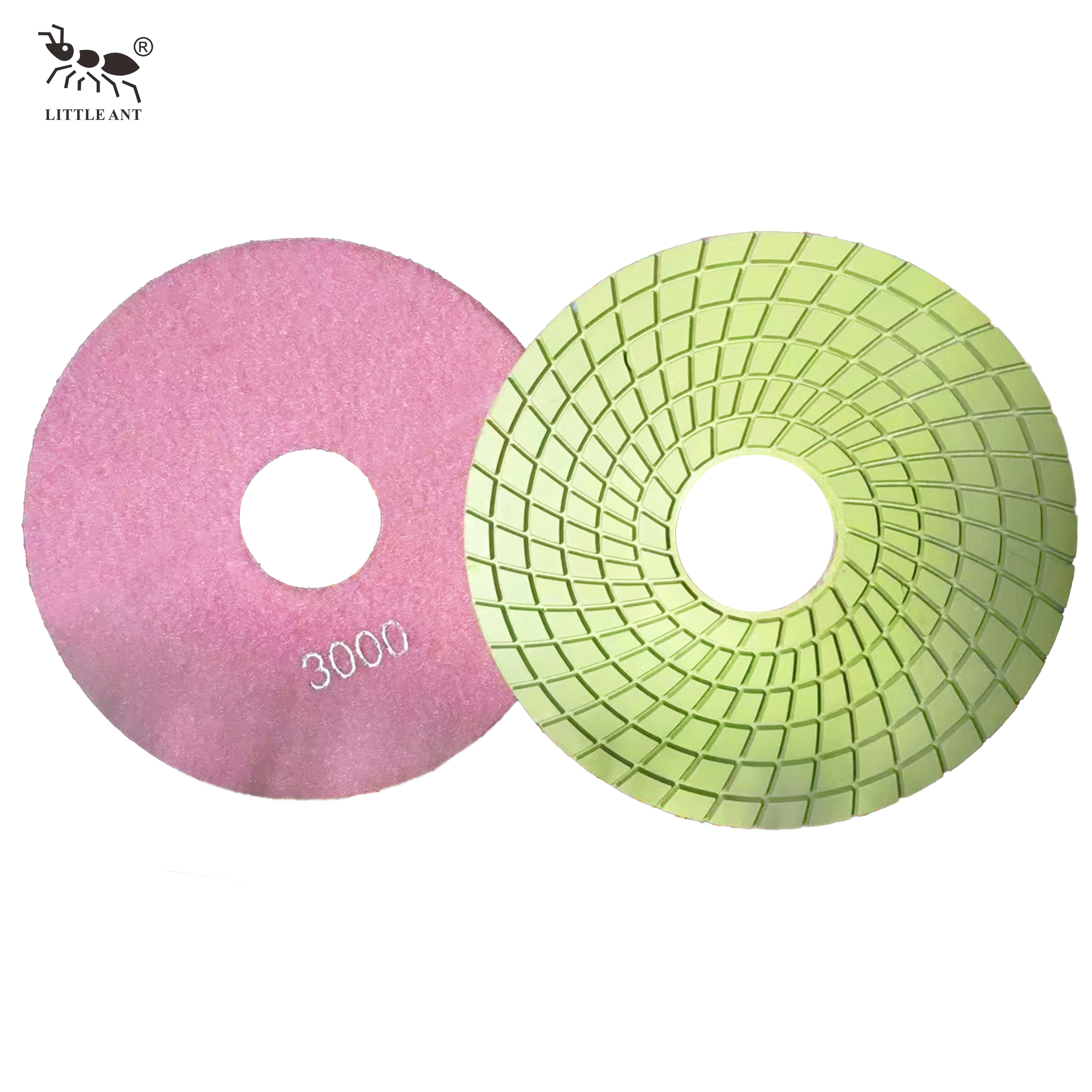 Kleine Ameise 180 mm 7 Zoll Harz Polishing Pads Spirl nass wahre Farbe für technische Stein