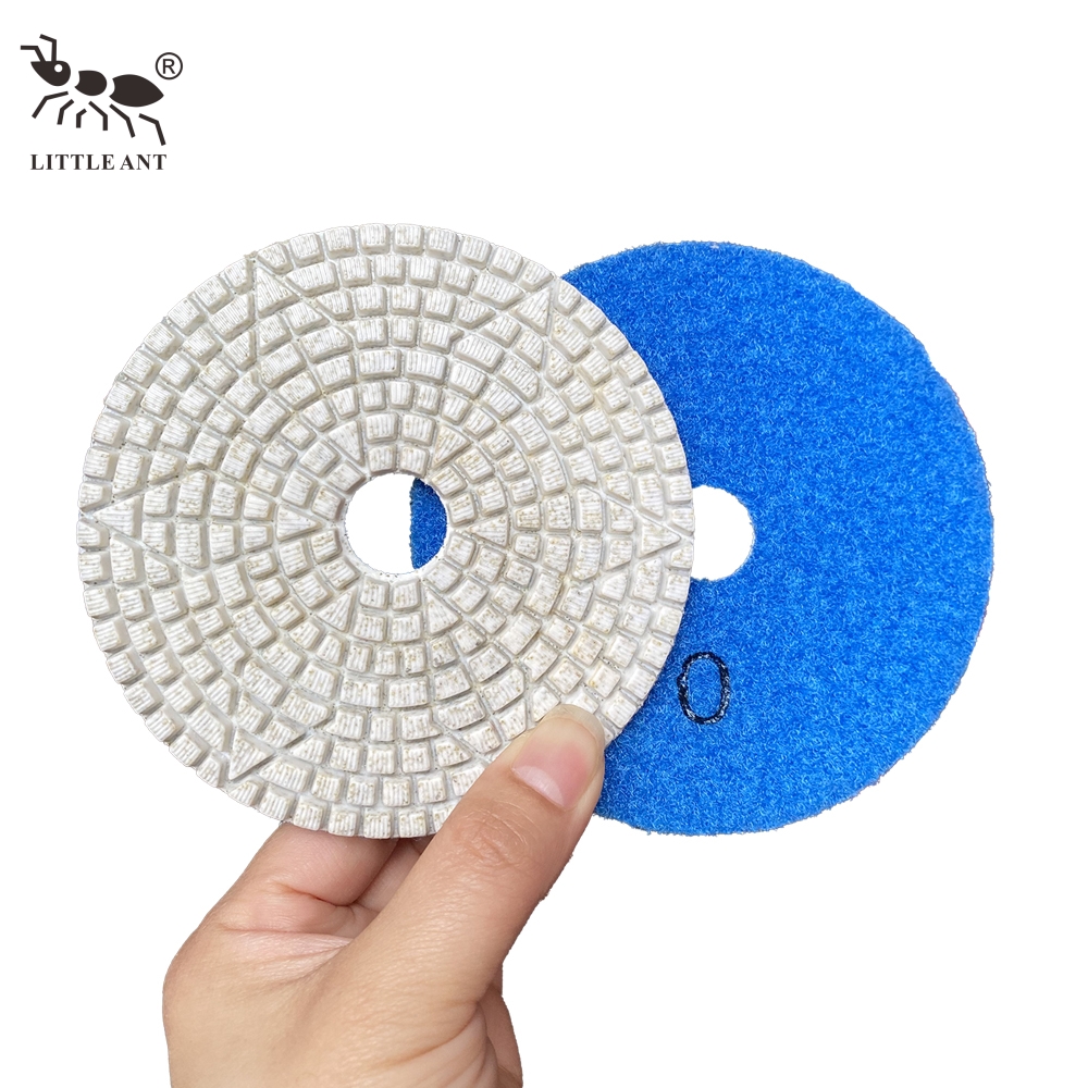 Kleine Ameise 3-Schritte- und 5-Schritte Super Flexible Diamant Nasspads Scharfe Polieren schöner Glanz für Steinmarmorgranit