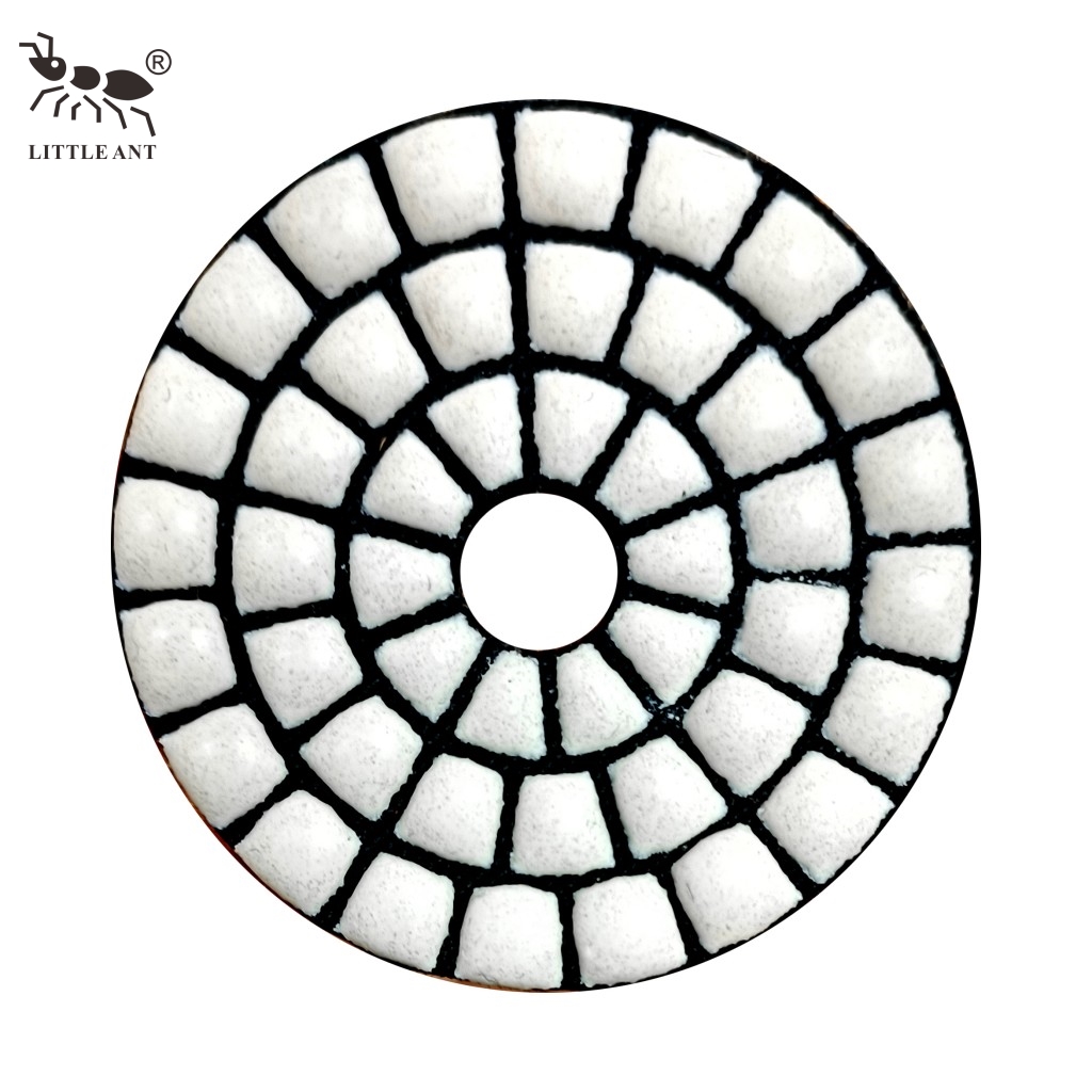 Kleine Ameise 3inch 4inch Viereckel Diamant Trockenpolierkissen Tetragon für Betonstein Granit Marmor Terrazzo Quarz Fliese