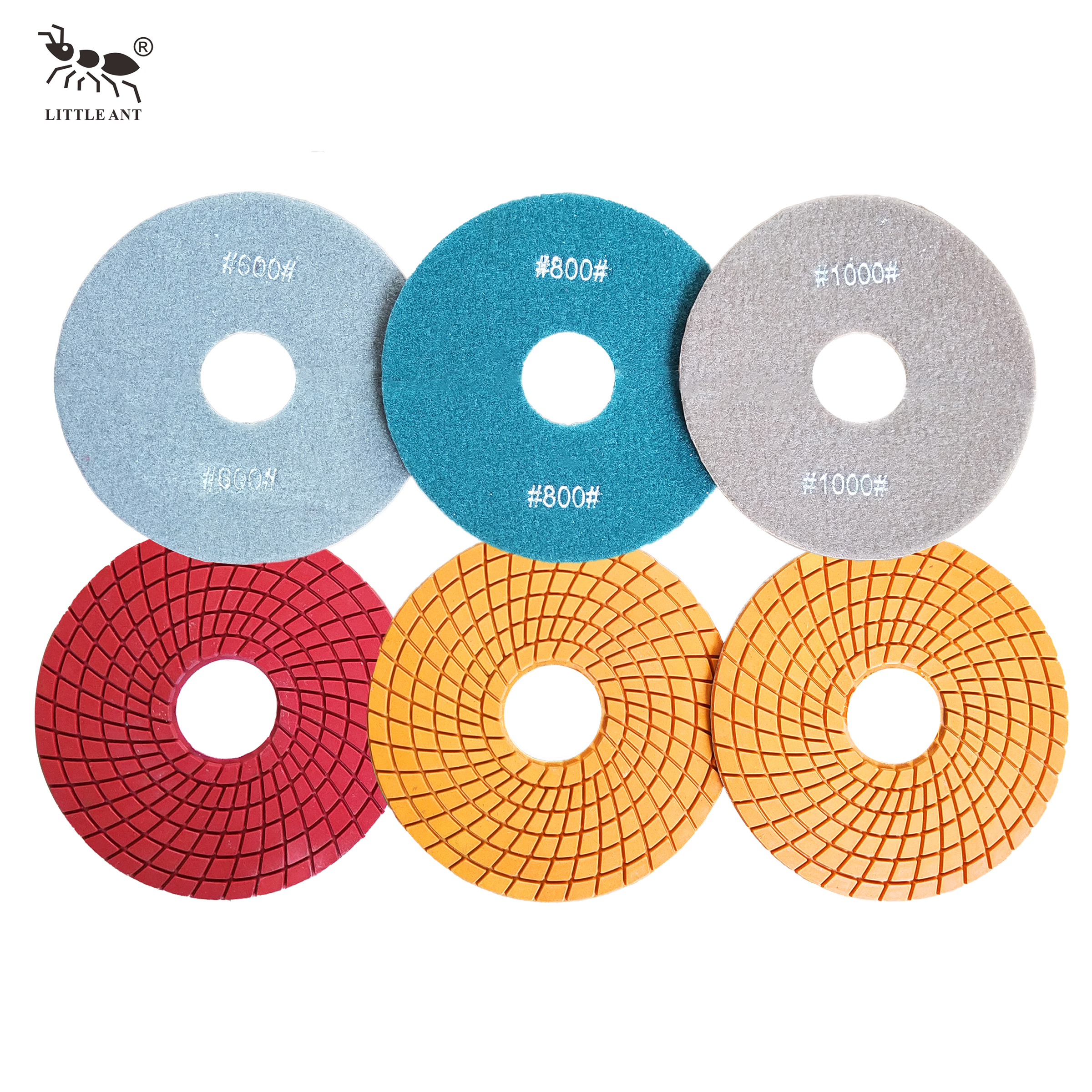 Kleine Ameise 180 mm 7 Zoll Harz Polishing Pads Spirl nass wahre Farbe für technische Stein