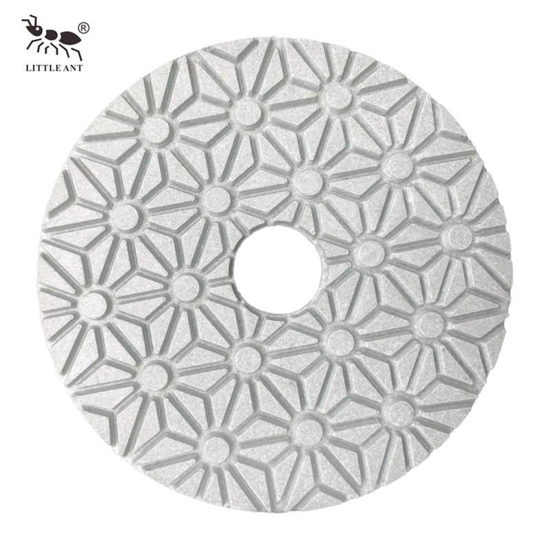 Kleine Ameise 3 oder 4 Stufen Blumenmodell Diamant Nasspolierkissen flexibel für Steinmarmor Granit Terrazzo -Kalkstein Beton Beton