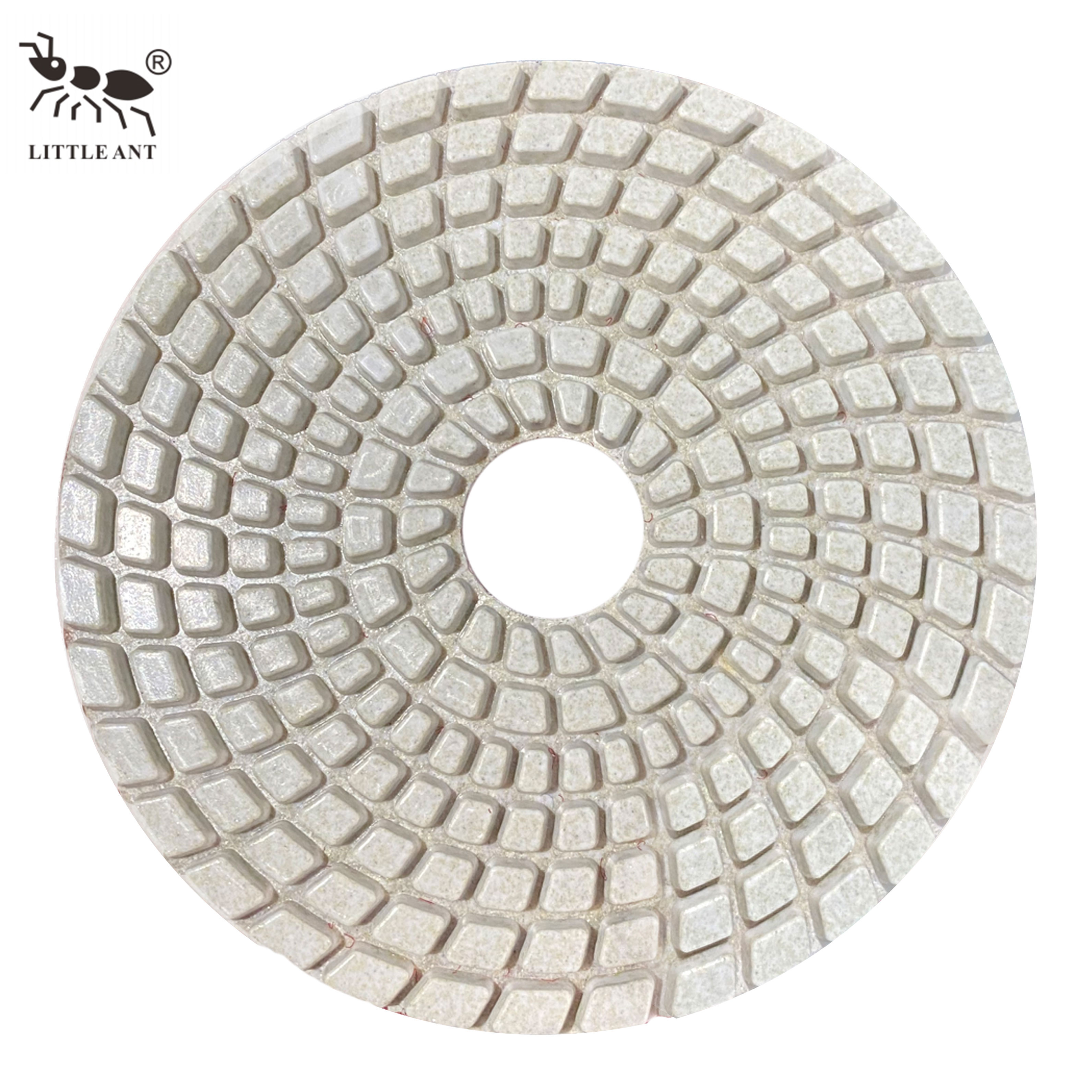 Little Ameise Hot Best Spirl Fass Polishing Pad 4 Zoll 100 mm weniger Staub für Betonstein