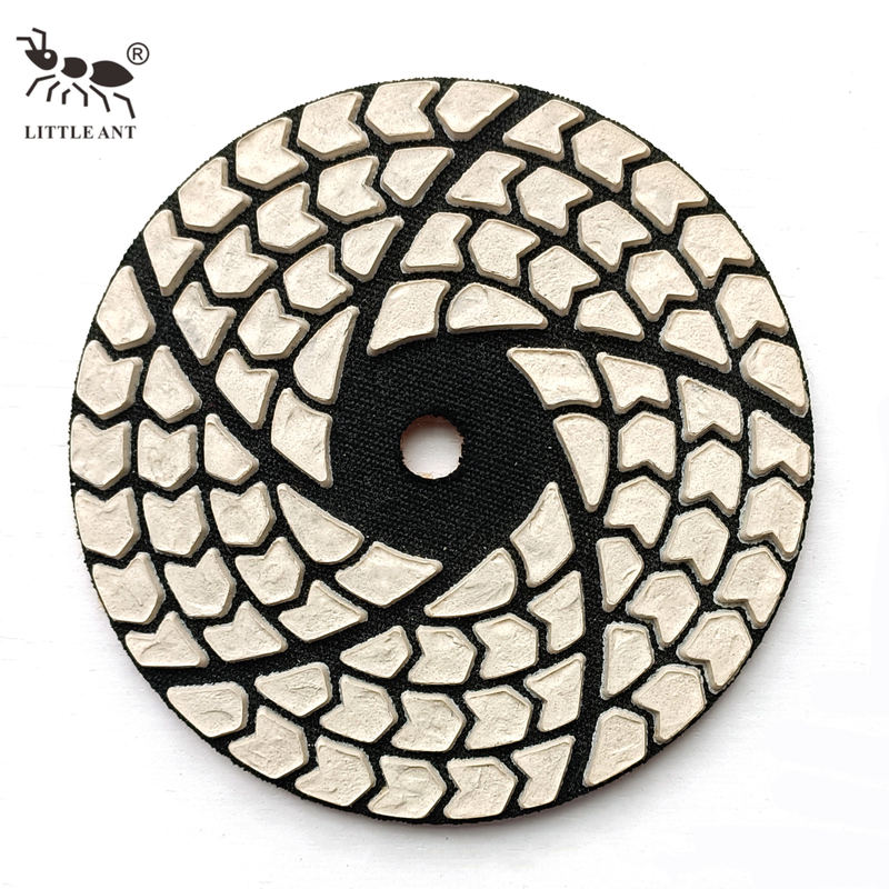 LITTLE ANT 4-Zoll-Trockendiamant-Polierpad für Marmor-Granit-Handpolierer, tragbare Schleifmaschine