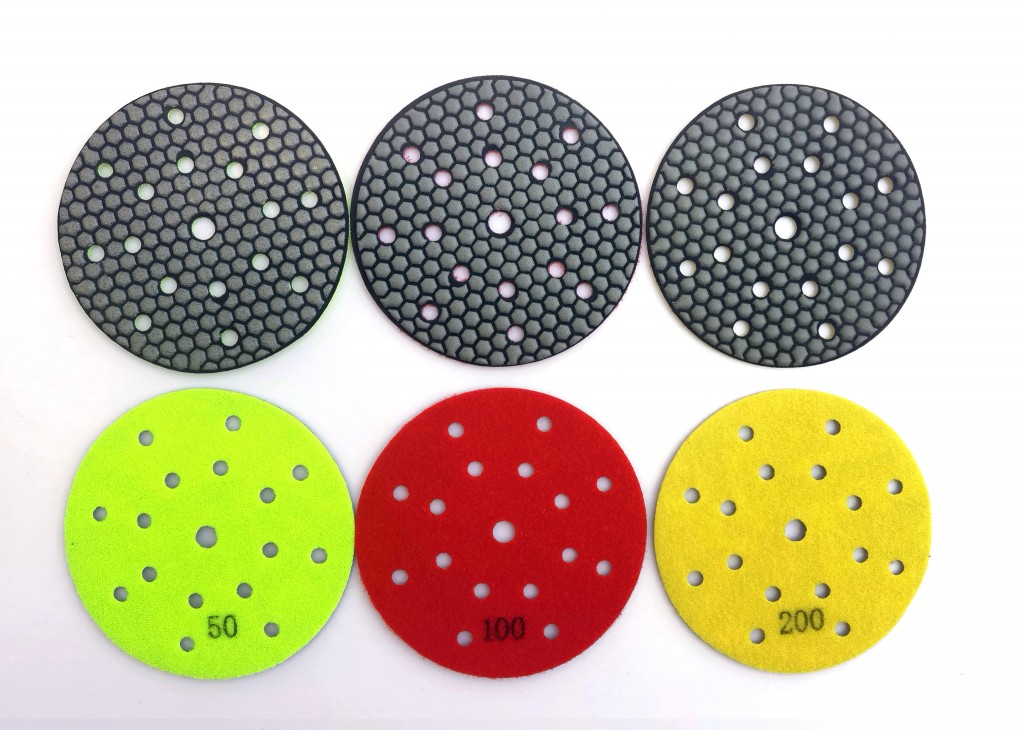 Little Ameisenmulti -Loch -Hexagon Trockenpolierkissen für Marmorgranit Beton Arbeitsplatte Handpolierer tragbarer Mühle