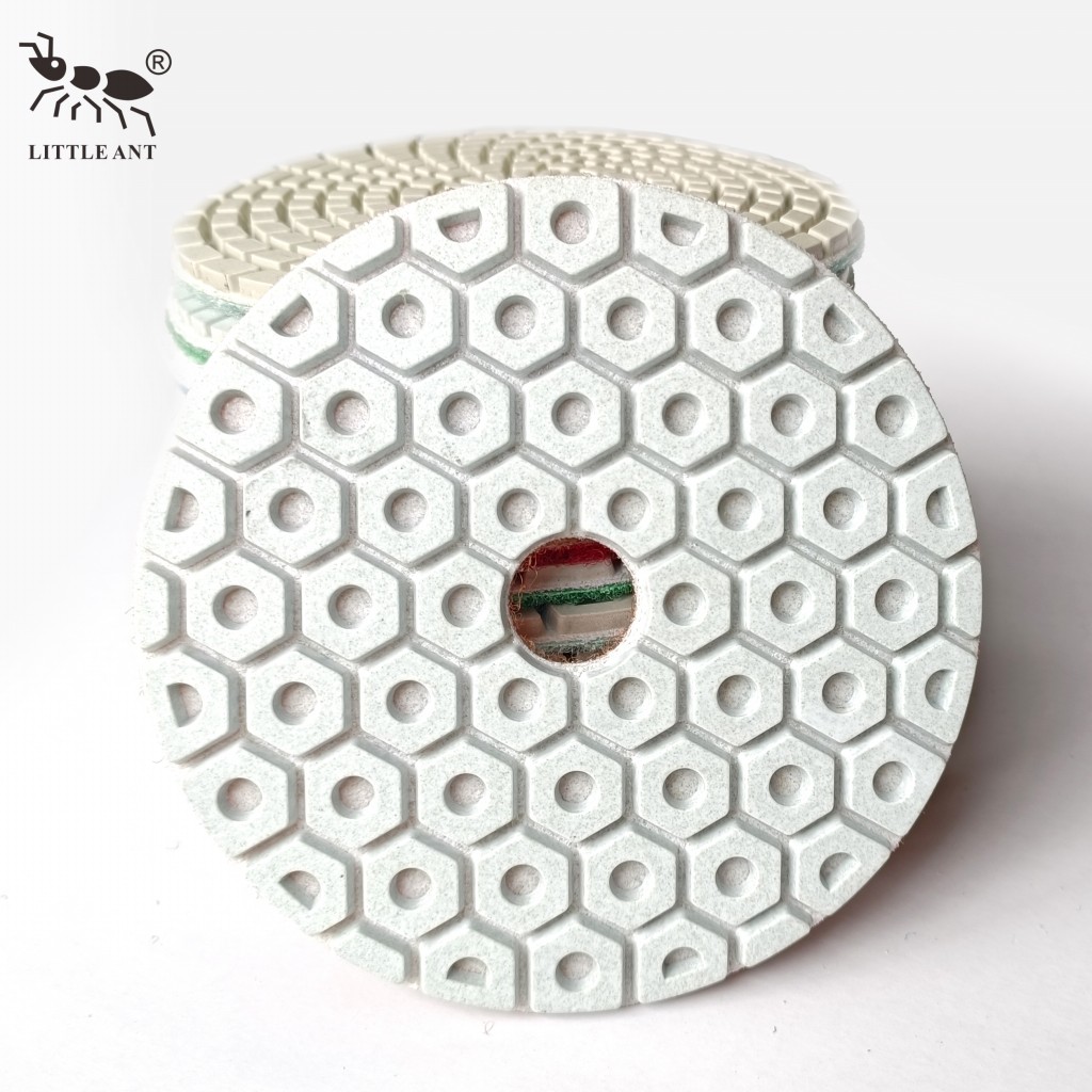 Kleine Ameise wahre Farbe 4inch Wabenpolierkissen für konstruierte Steingranitmarmor