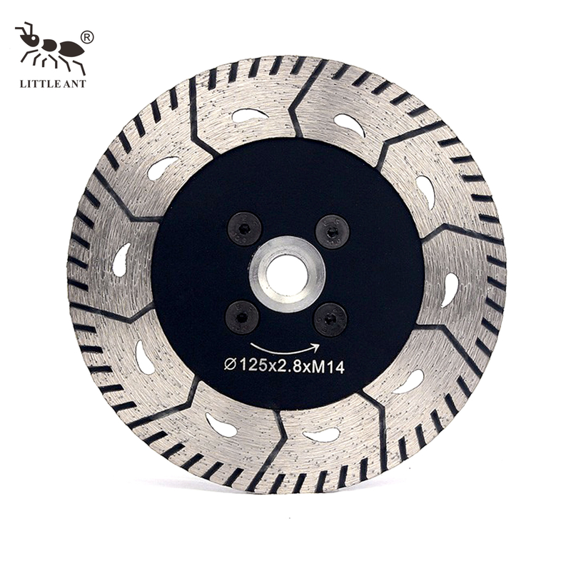 LITTLE ANT All-in-One 115–125 mm Diamant-Turboschneid-Schleifscheiben-Sägeblatt für Granit, Sandstein, Beton